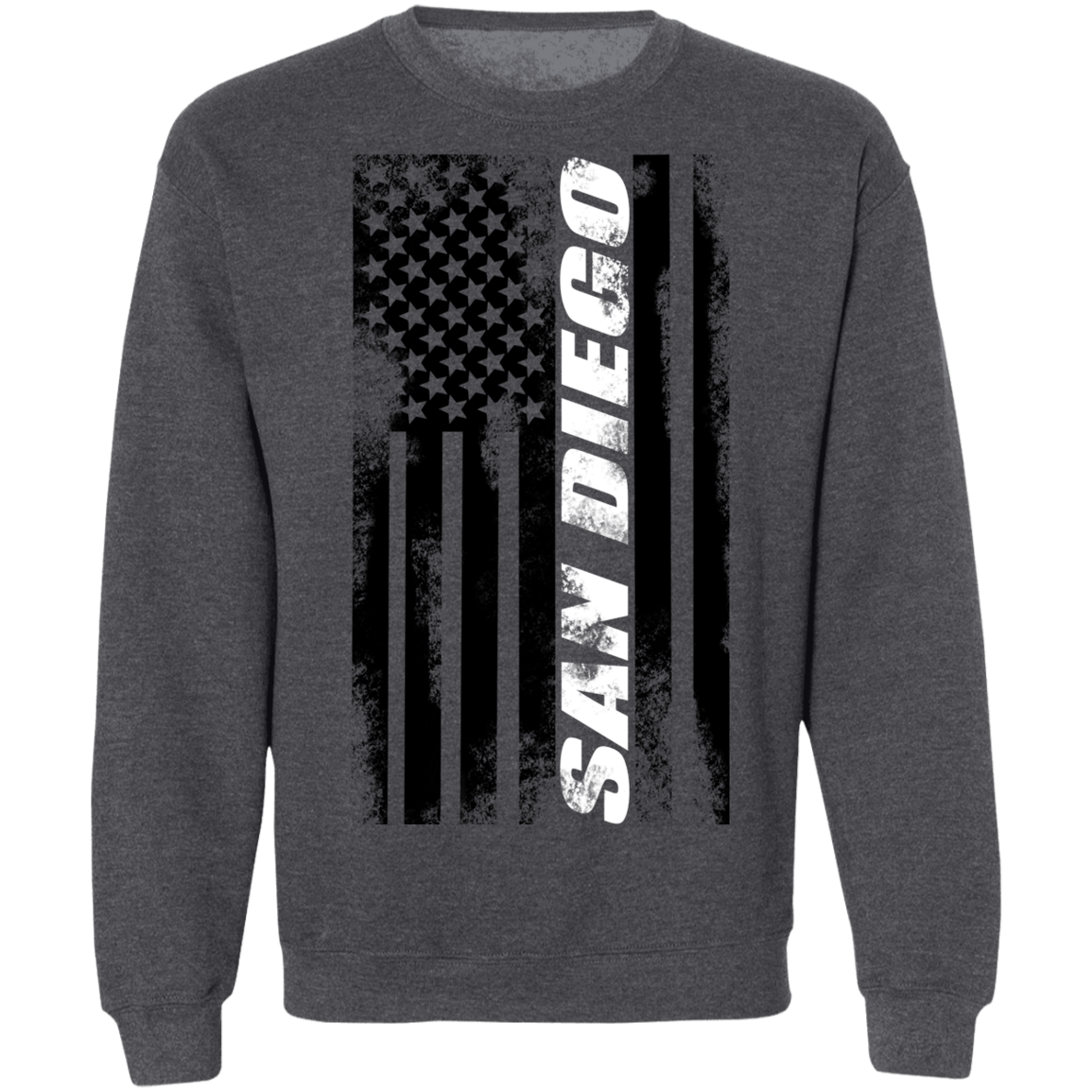 San Diego California American Flag Crewneck Sweatshirt