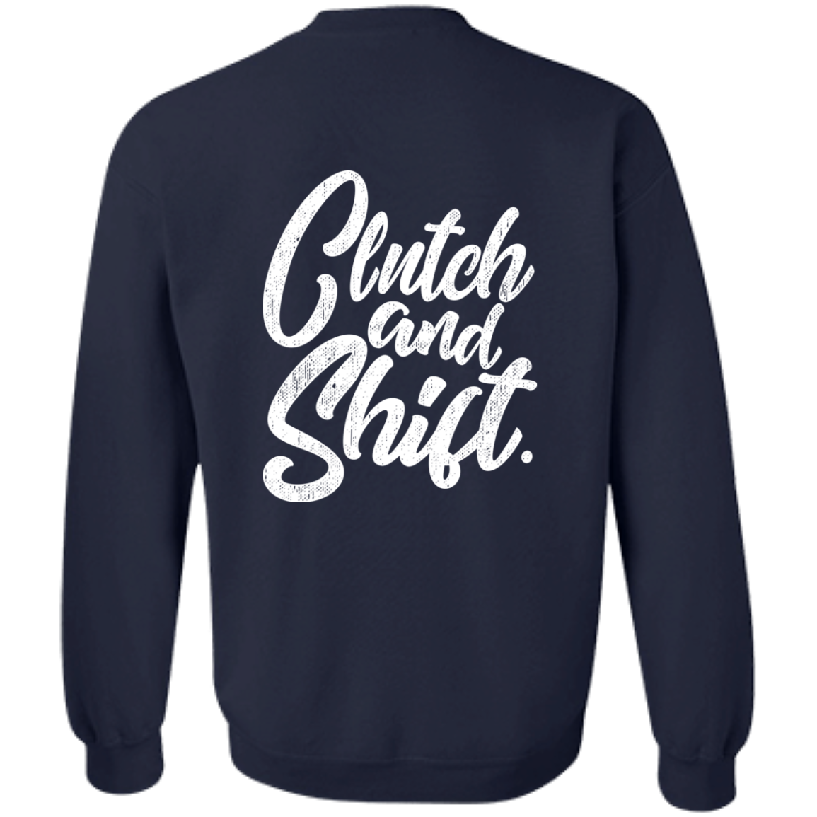 Back Side Clutch Shift Crewneck Pullover Sweatshirt