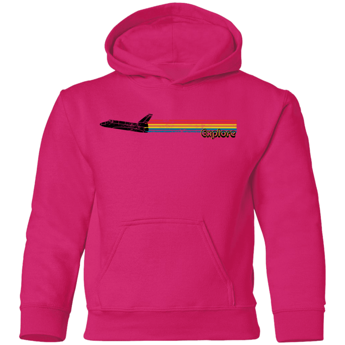 Youth Space Rocket Ship Explorer Pullover Hoodie