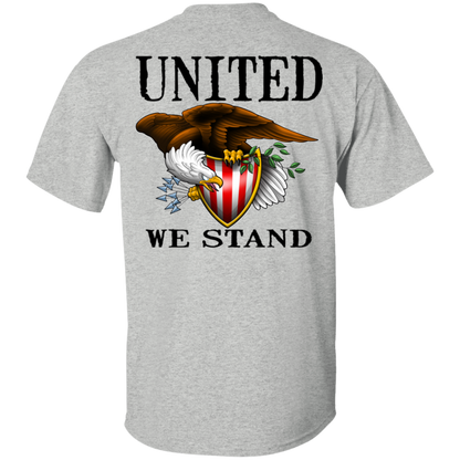 1776 American Bald Eagle United We Stand Double Sided T-Shirt