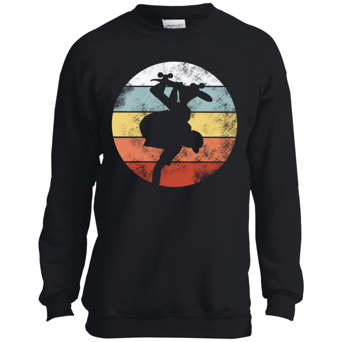 Skateboarding Trick Skateboarder Youth Crewneck Sweatshirt