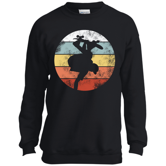 Skateboarding Trick Skateboarder Youth Crewneck Sweatshirt