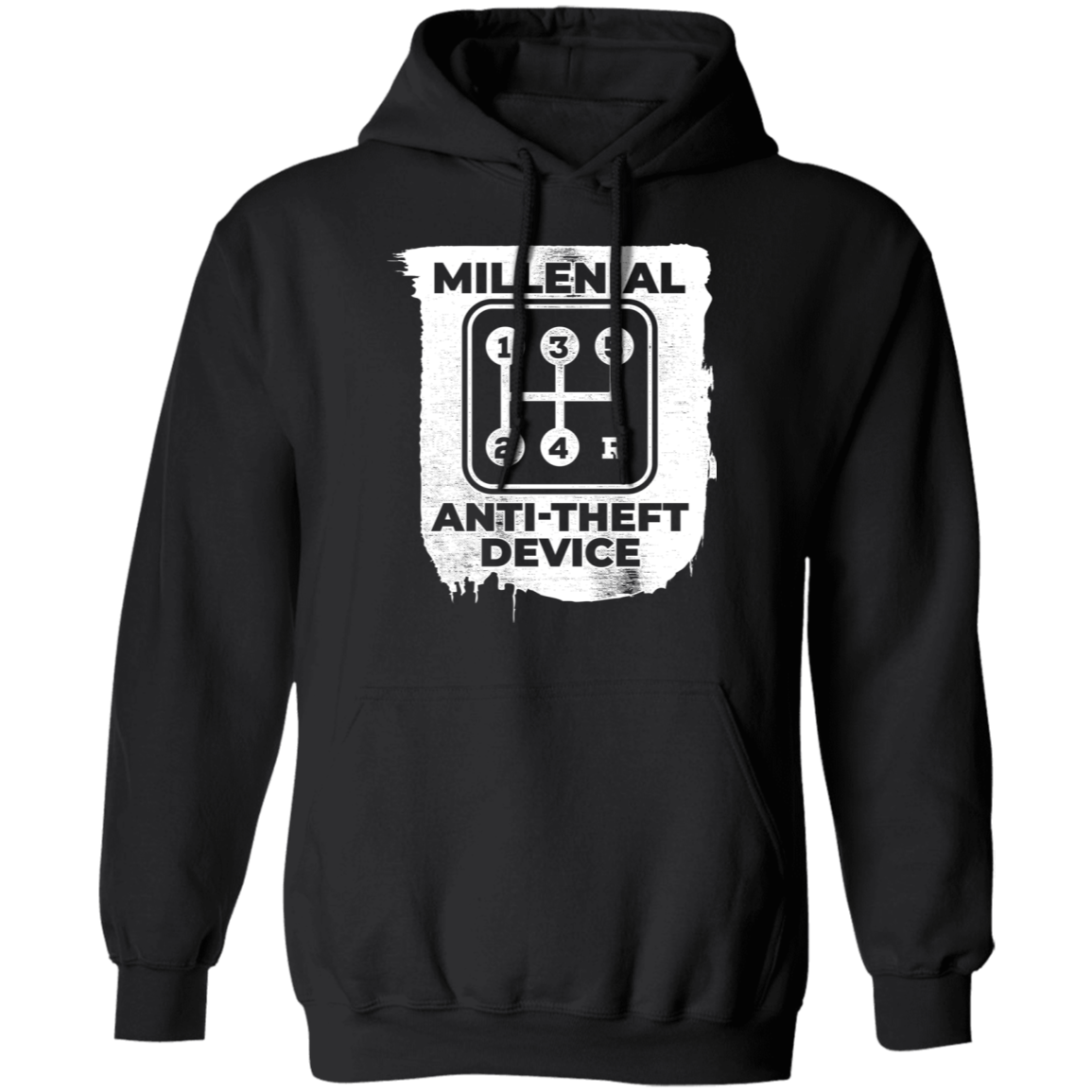 Millennial Anti-Theft Device Manual Stick Shift 5-Speed Pullover Hoodie