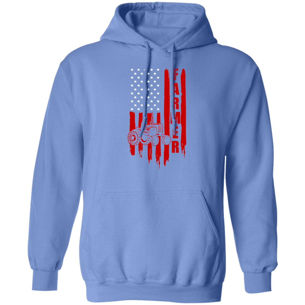 Farmer American Flag Tractor Hoodie