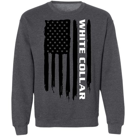 White Collar Worker American Flag Crewneck Sweatshirt