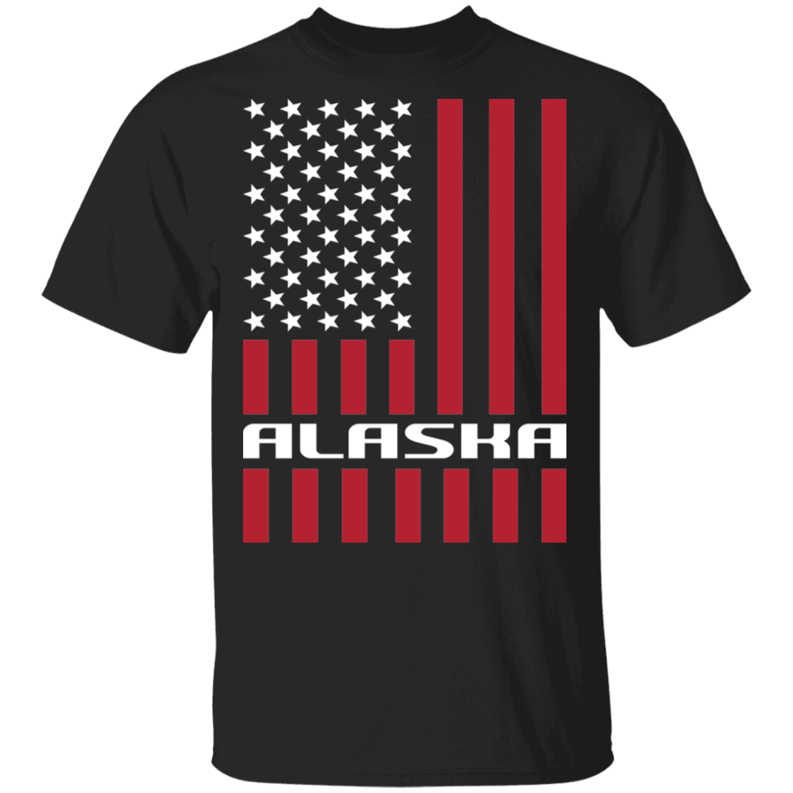 Alaska American Flag USA T-Shirt