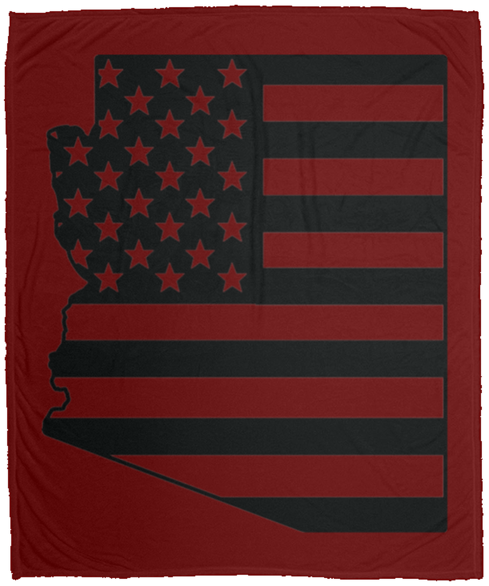 Arizona American Flag State Fleece Blanket - 50x60