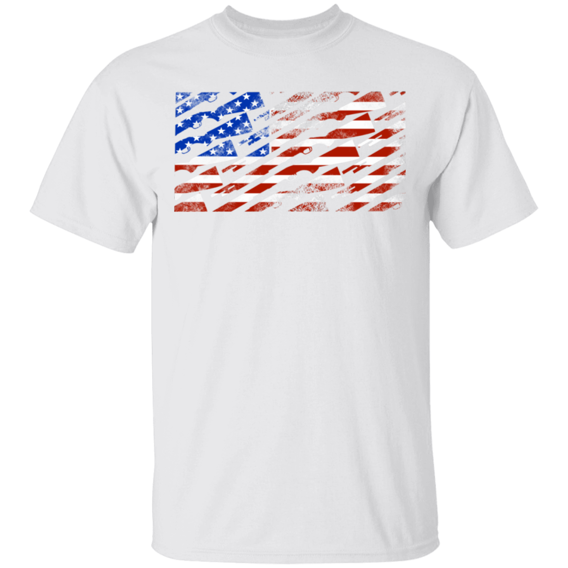 Shotgun Firearm American Flag T-Shirt