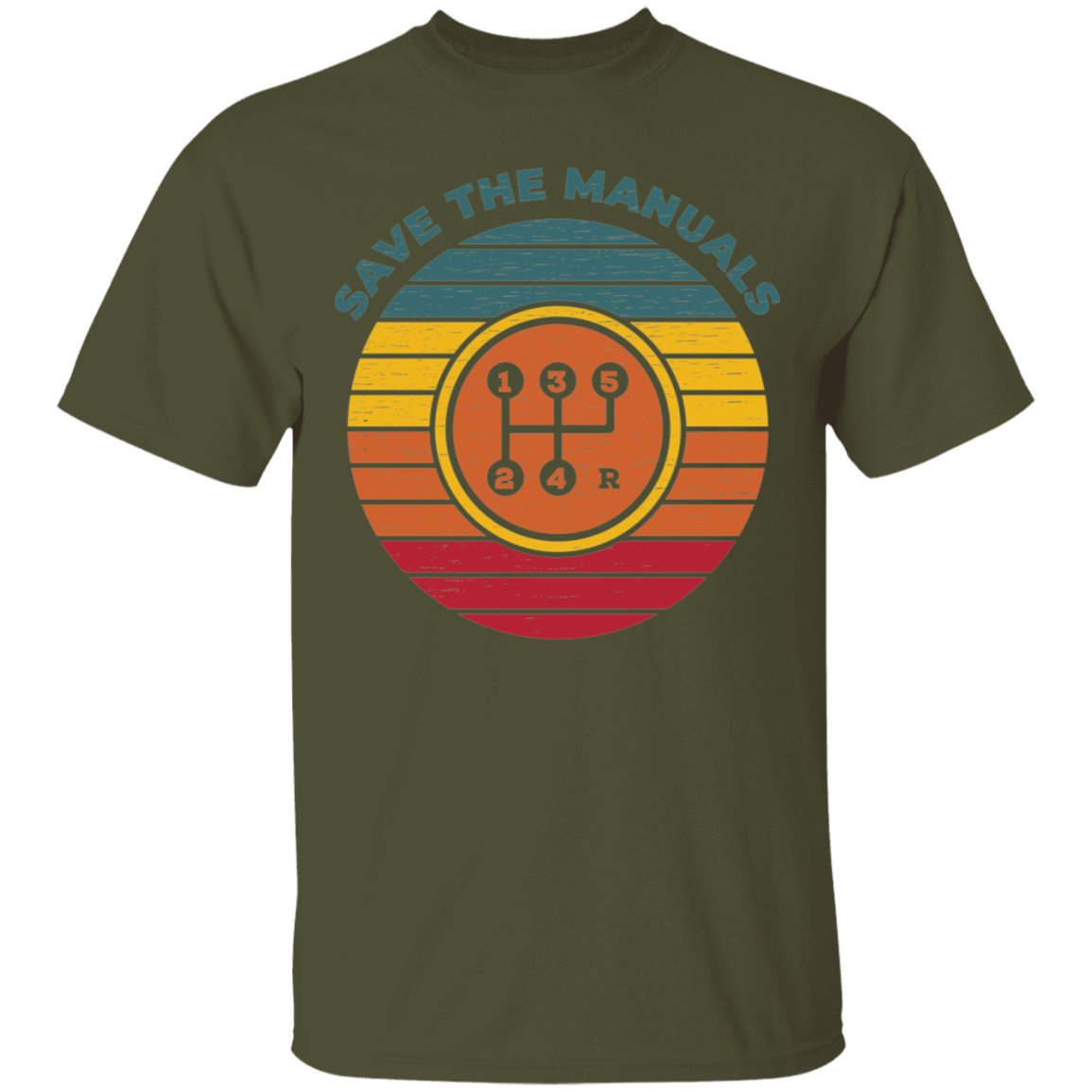 Save the Manuals Stick Shift 5 Speed T-Shirt