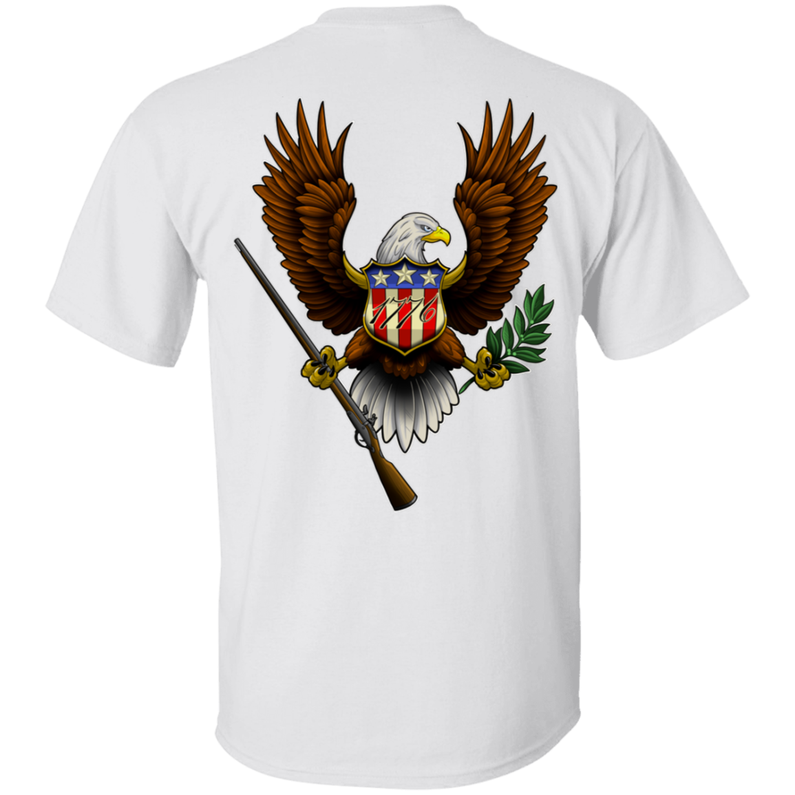 We the People American Bald Eagle 1776 Double Sided T-Shirt
