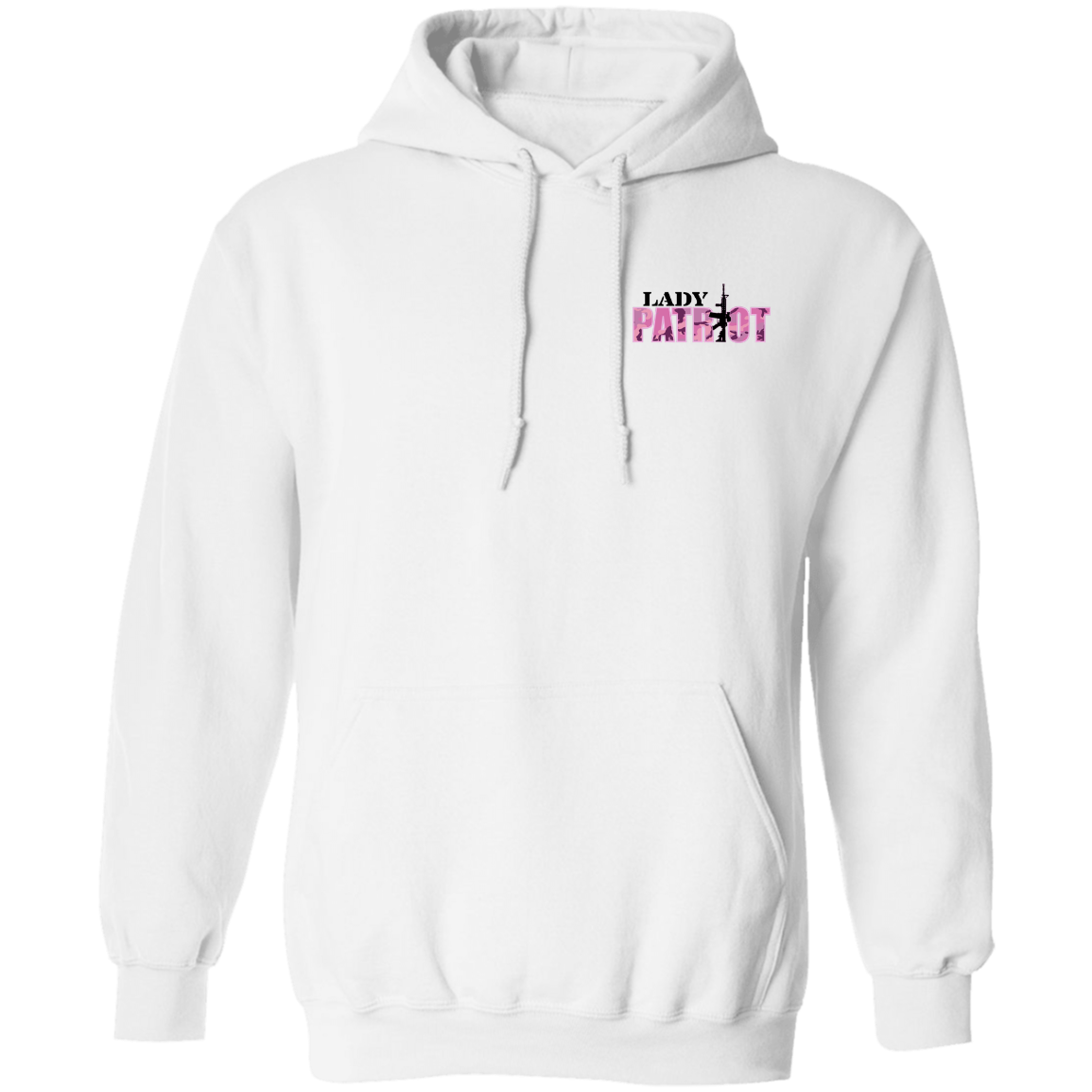 Lady Patriot 1776 American Bald Eagle Double Sided Pullover Hoodie