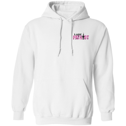 Lady Patriot 1776 American Bald Eagle Double Sided Pullover Hoodie