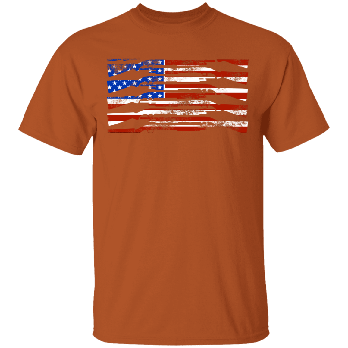 Shotgun Firearm American Flag T-Shirt