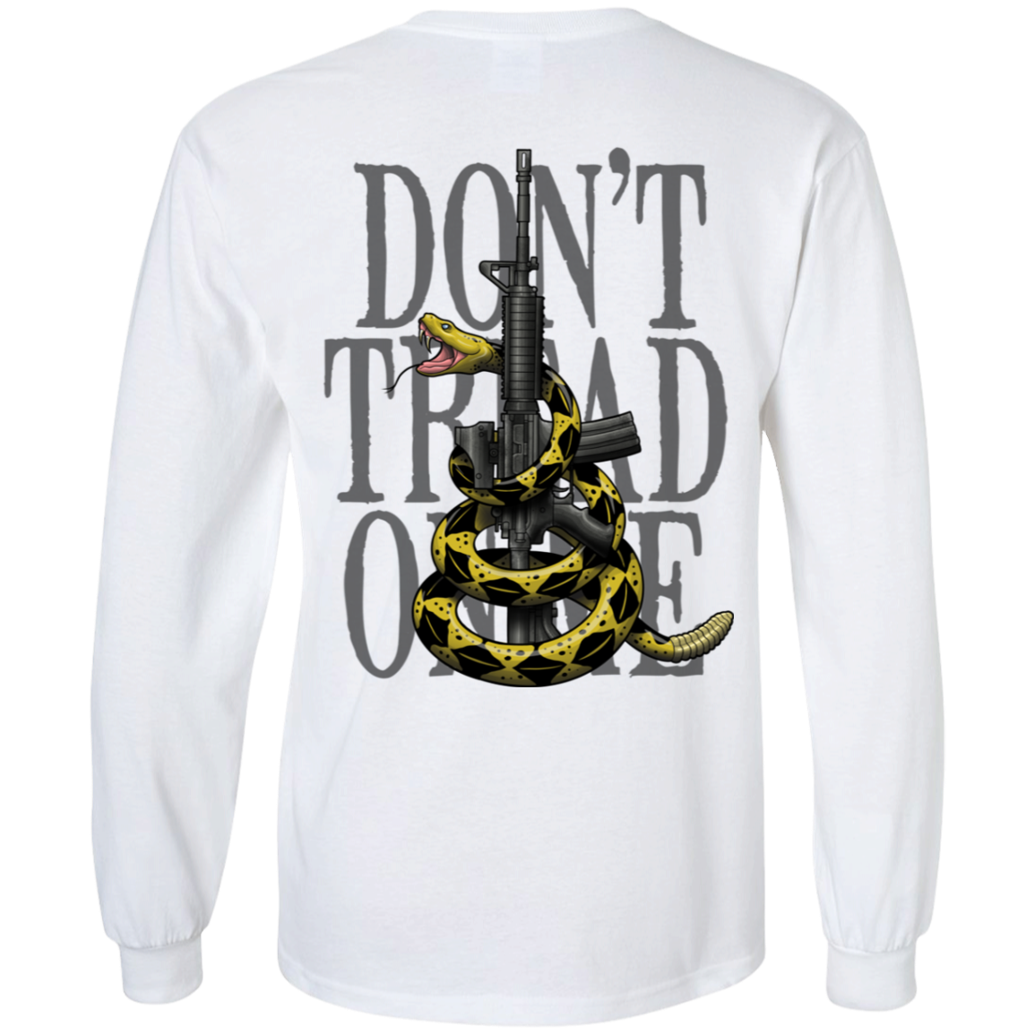 We the People Don't Tread on Me Gadsden Flag Double Sided Long Sleeve T-Shirt
