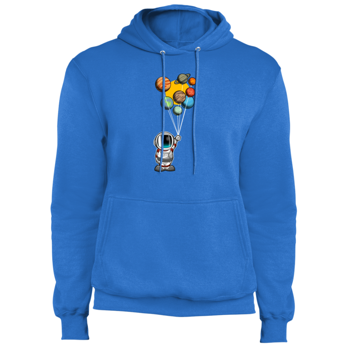 Men's Space Astronaut Balloons Party Fleece Pullover Hoodie