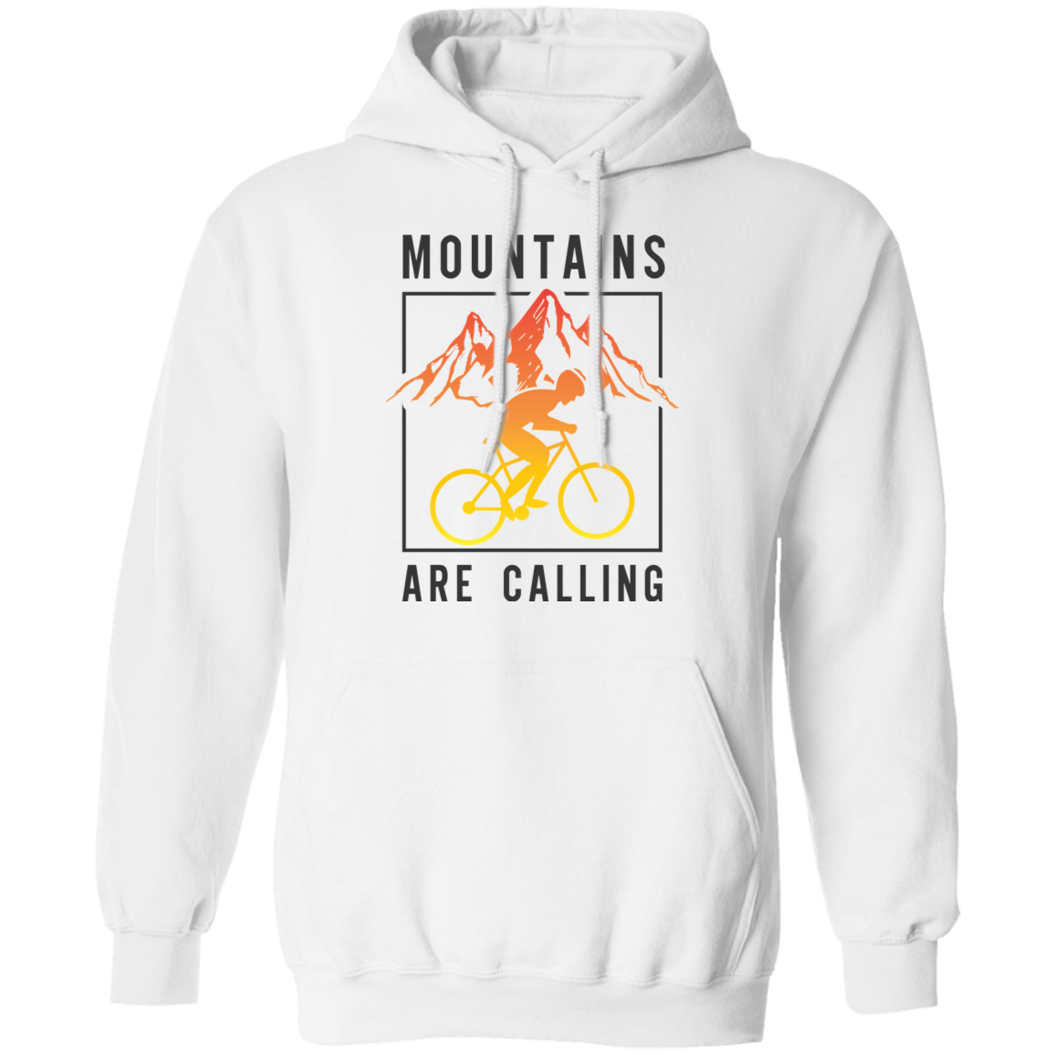 Mountains Are Calling Mountain Biking Pullover Hoodie
