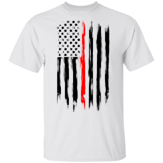 Firefighter Thin Red Line American Flag T-Shirt