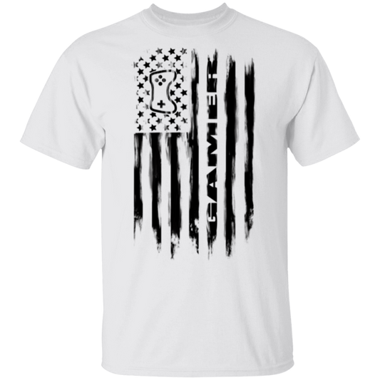 Gamer Video Games Streamer American Flag T-Shirt