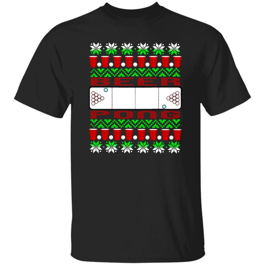 Beer Pong Funny Christmas T-Shirt
