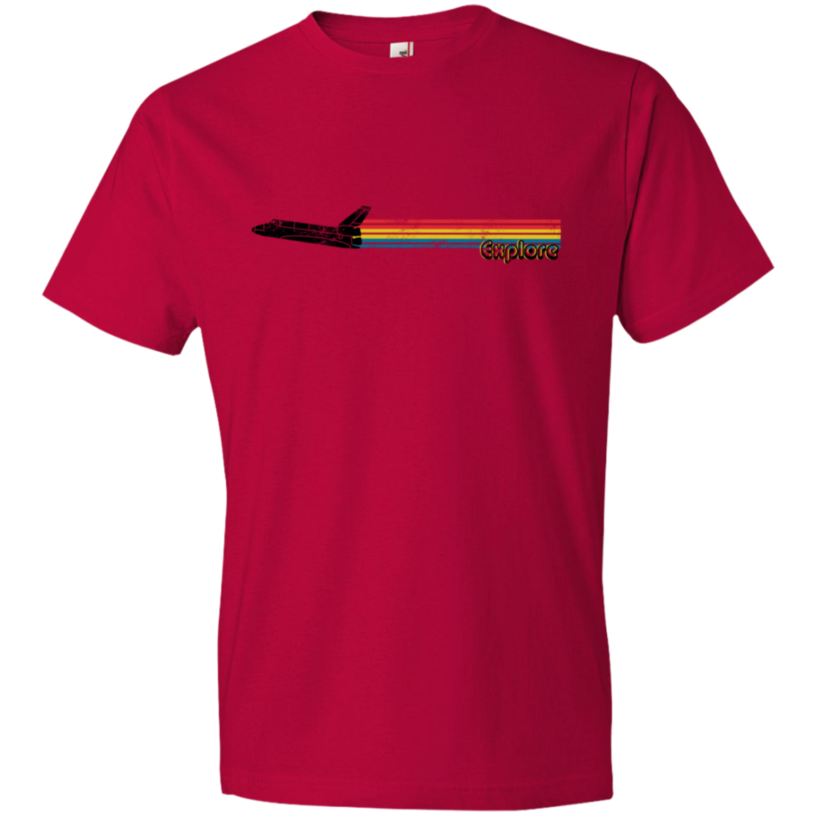 Youth Space Rocket Ship Explorer Lightweight T-Shirt