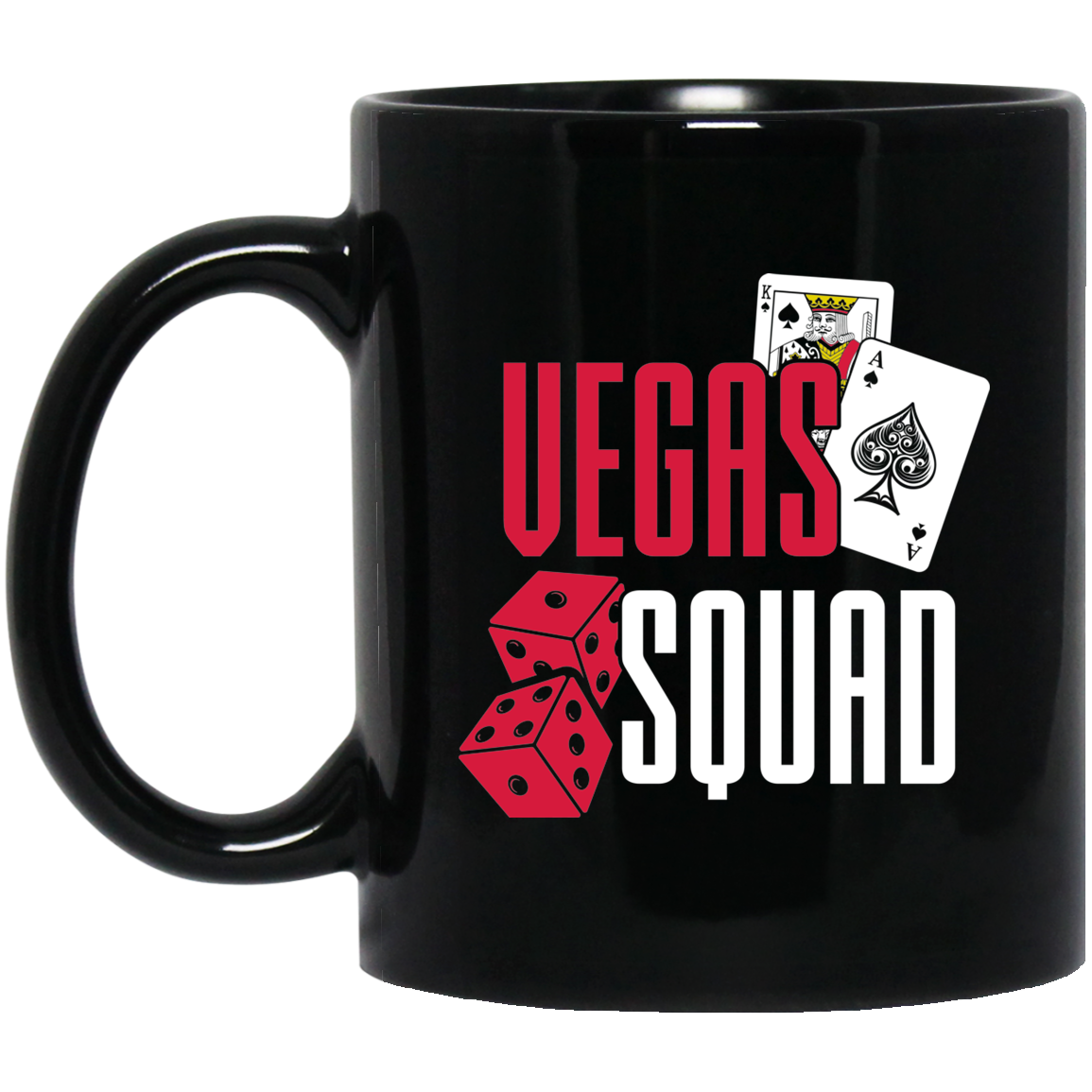 Las Vegas Squad Gambling 11 oz. Black Mug Cup