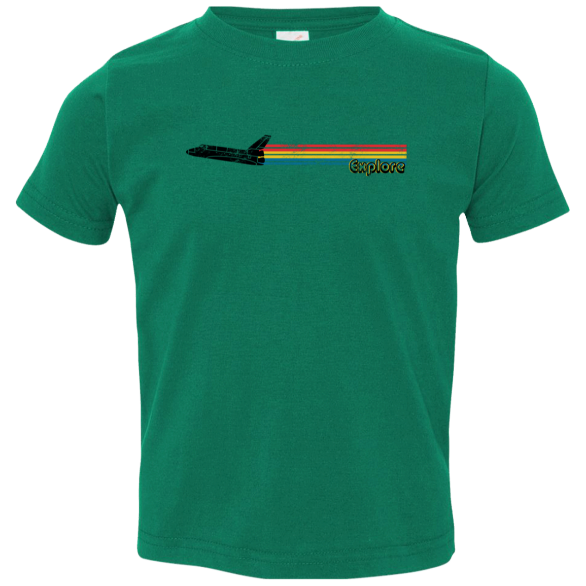 Toddler Space Rocket Ship Explorer Jersey T-Shirt