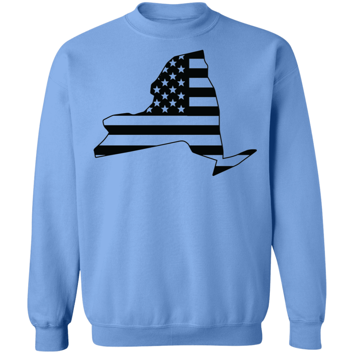 New York NY State American Flag USA Crewneck  Sweatshirt