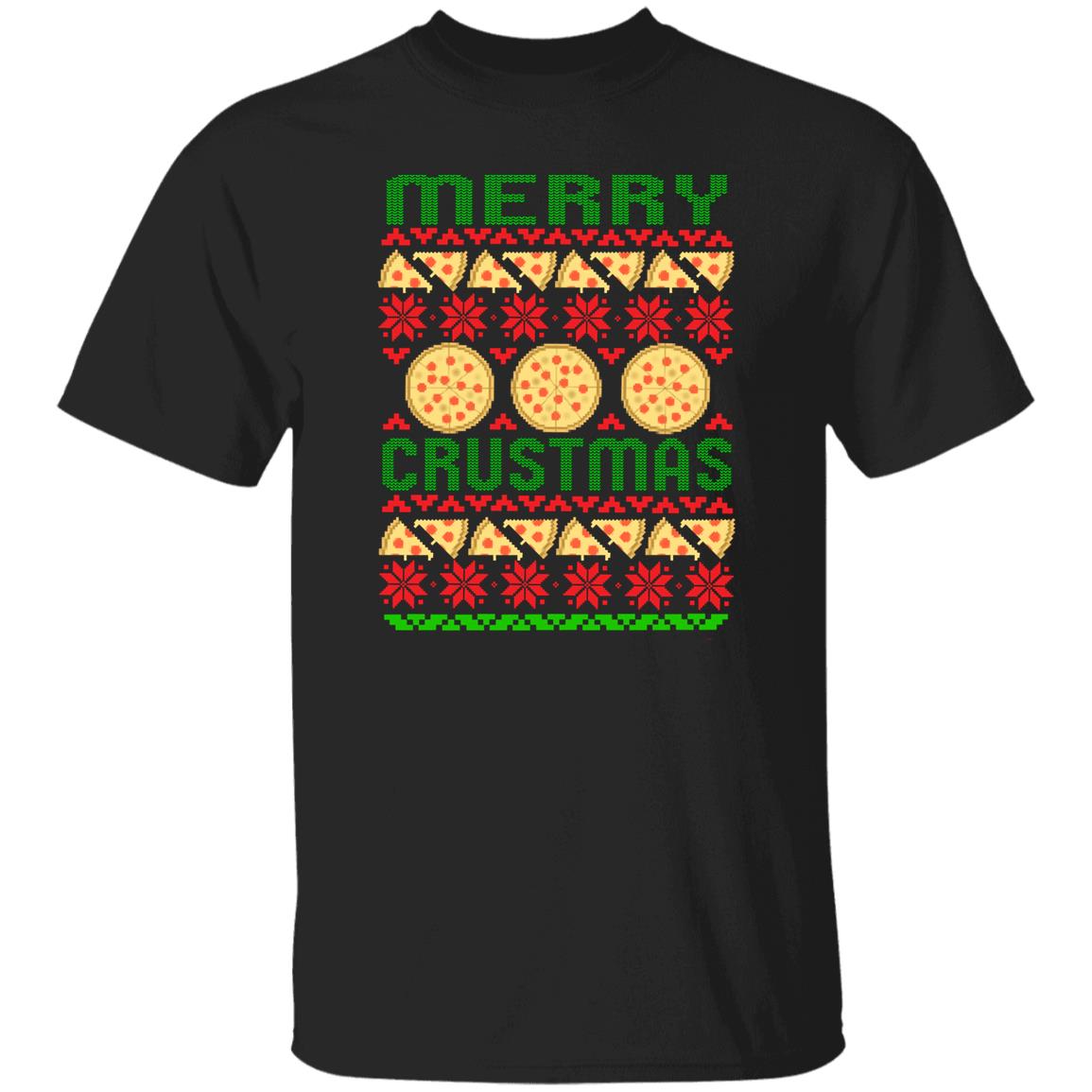 Merry Crustmas Pizza Funny Christmas T-Shirt