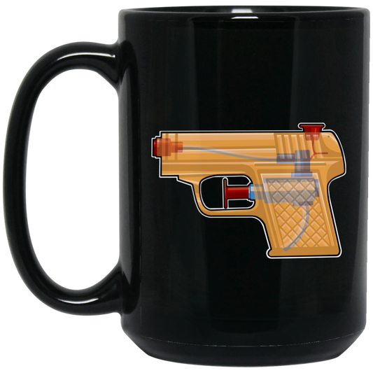 Squirt Gun 15 oz. Black Coffee Mug