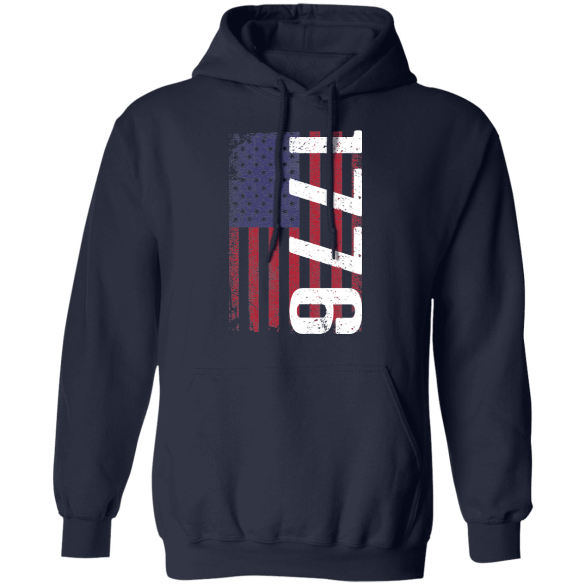 1776 American Flag USA  Pullover Hoodie