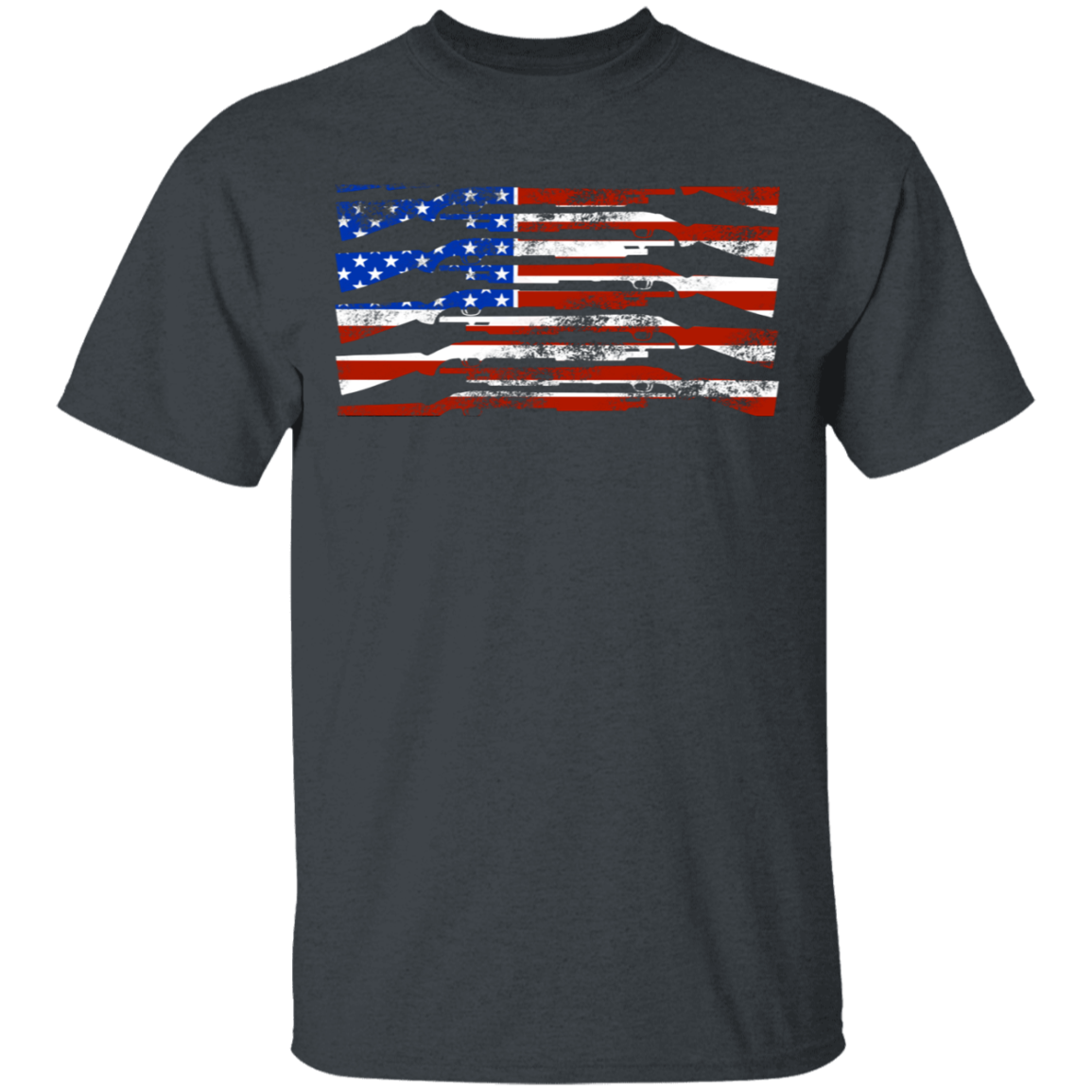 Shotgun Firearm American Flag T-Shirt