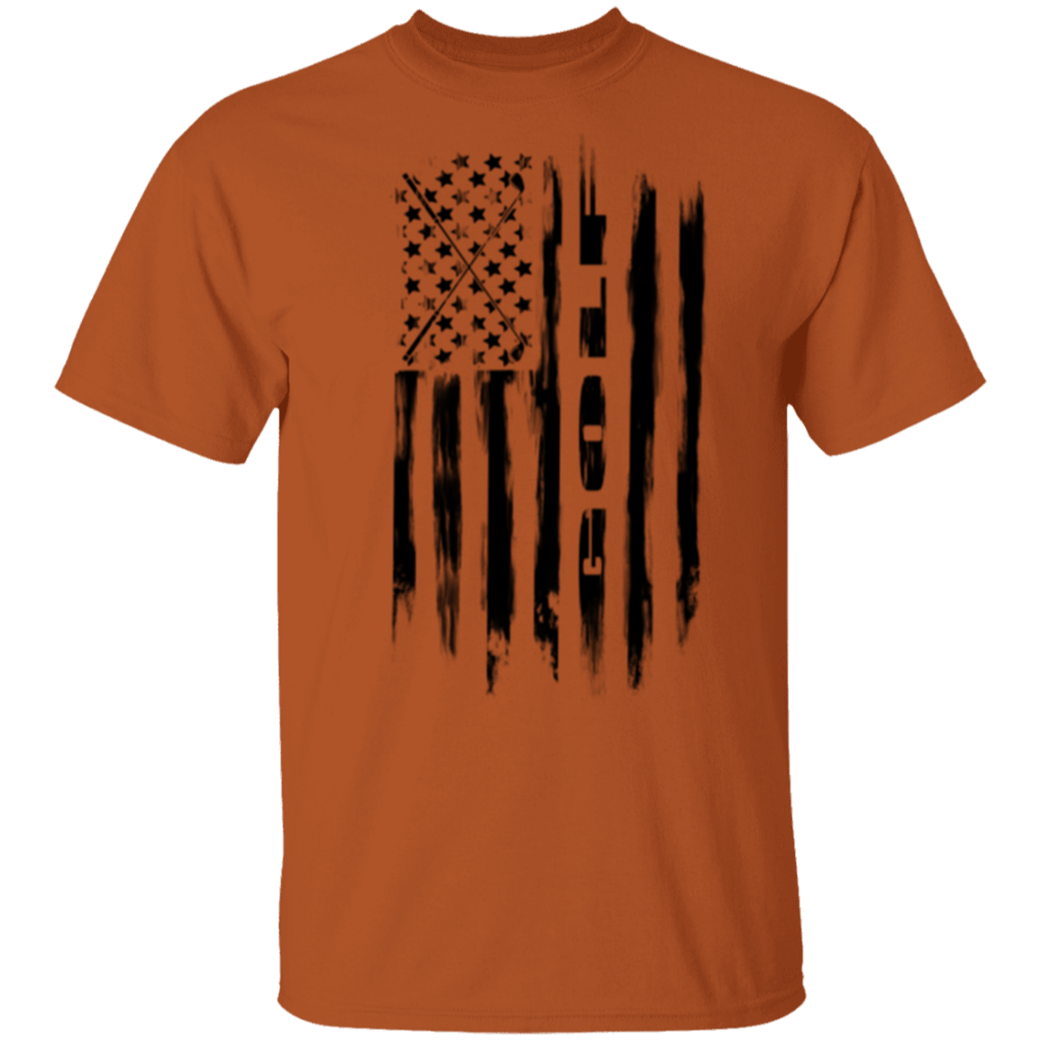 Golf Golfing American Flag T-Shirt
