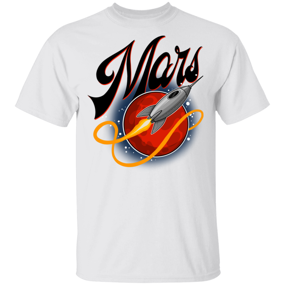 Men's Space Mars Space Ship Old Style T-Shirt
