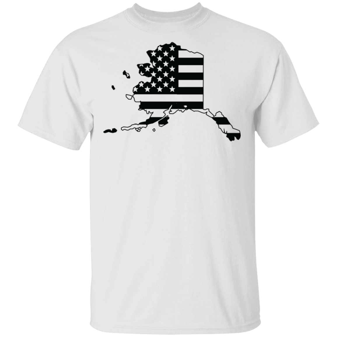 Alaska AK State American Flag Pride T-Shirt