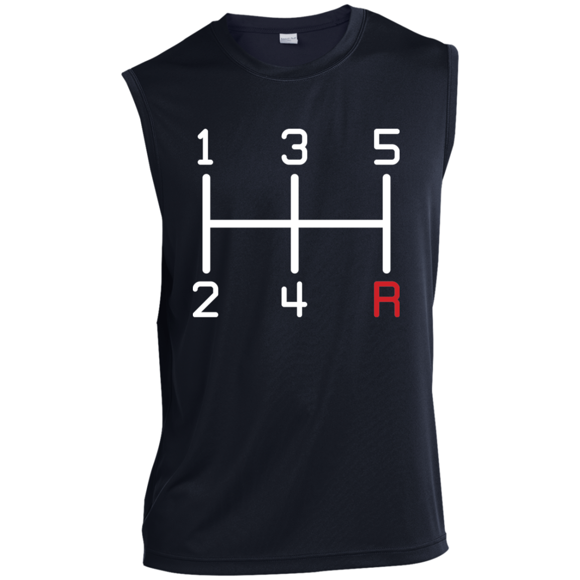 5-Speed Manual Stick Shift Sleeveless Performance T-Shirt
