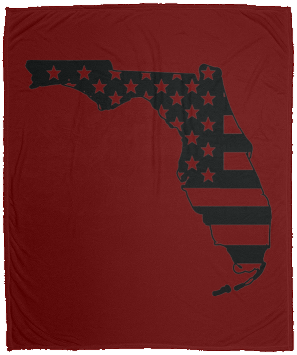 Florida American Flag State Fleece Blanket - 50x60