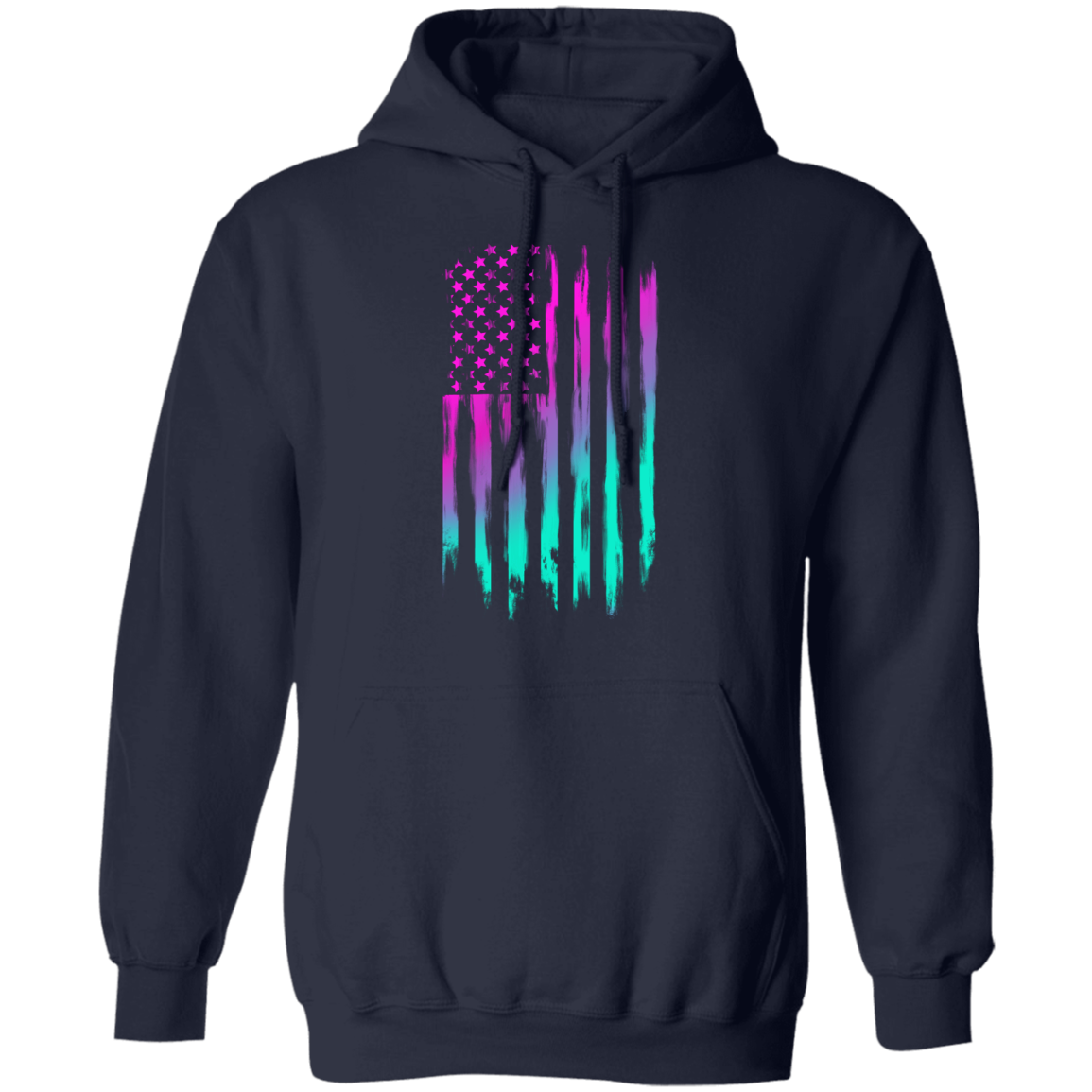 American Flag 80's RetroPullover Hoodie