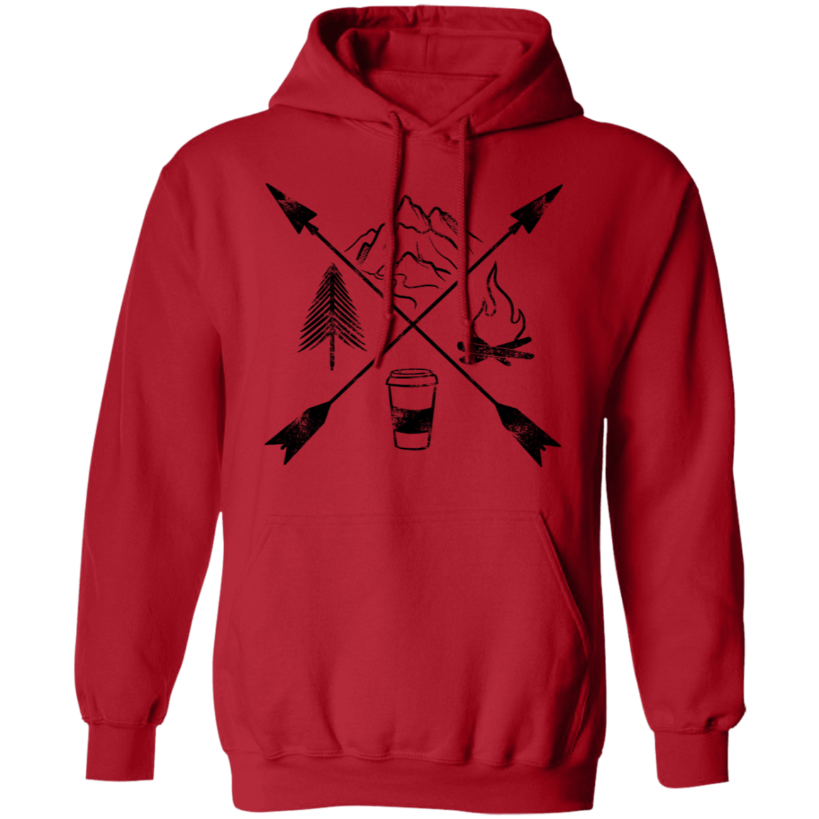 Hiking Camping Outdoor Coffee Women's Pullover Hoodie