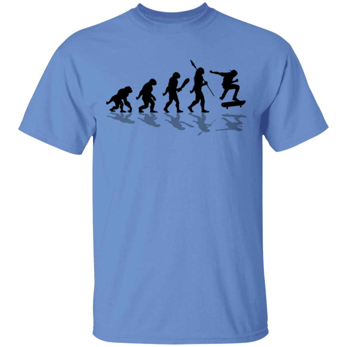 The Evolution of Man Skateboarding Skateboard T-Shirt