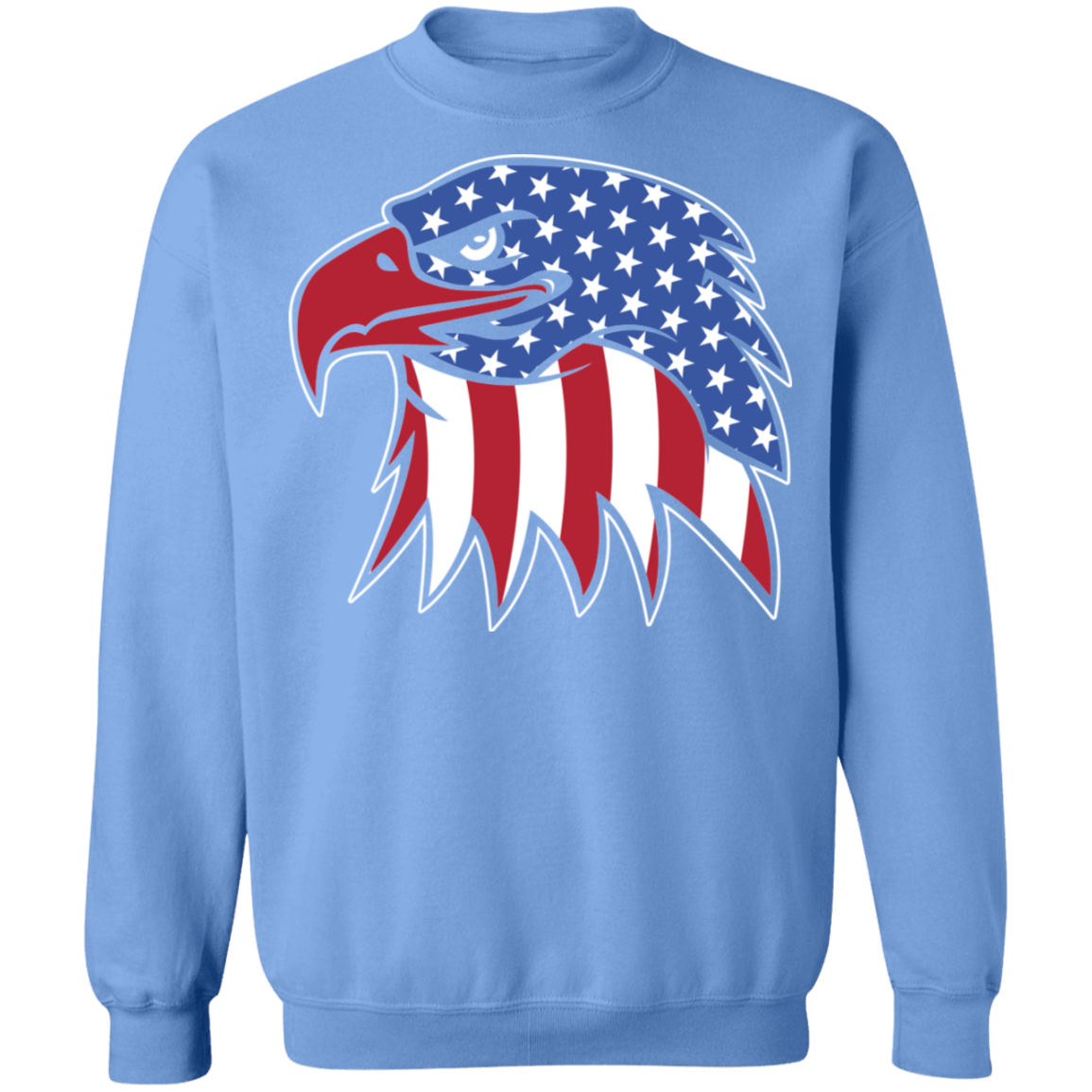 Bald Eagle American Flag USA Crewneck Sweatshirt