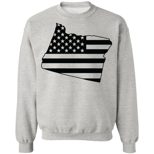 Oregon State American Flag USA Crewneck  Sweatshirt