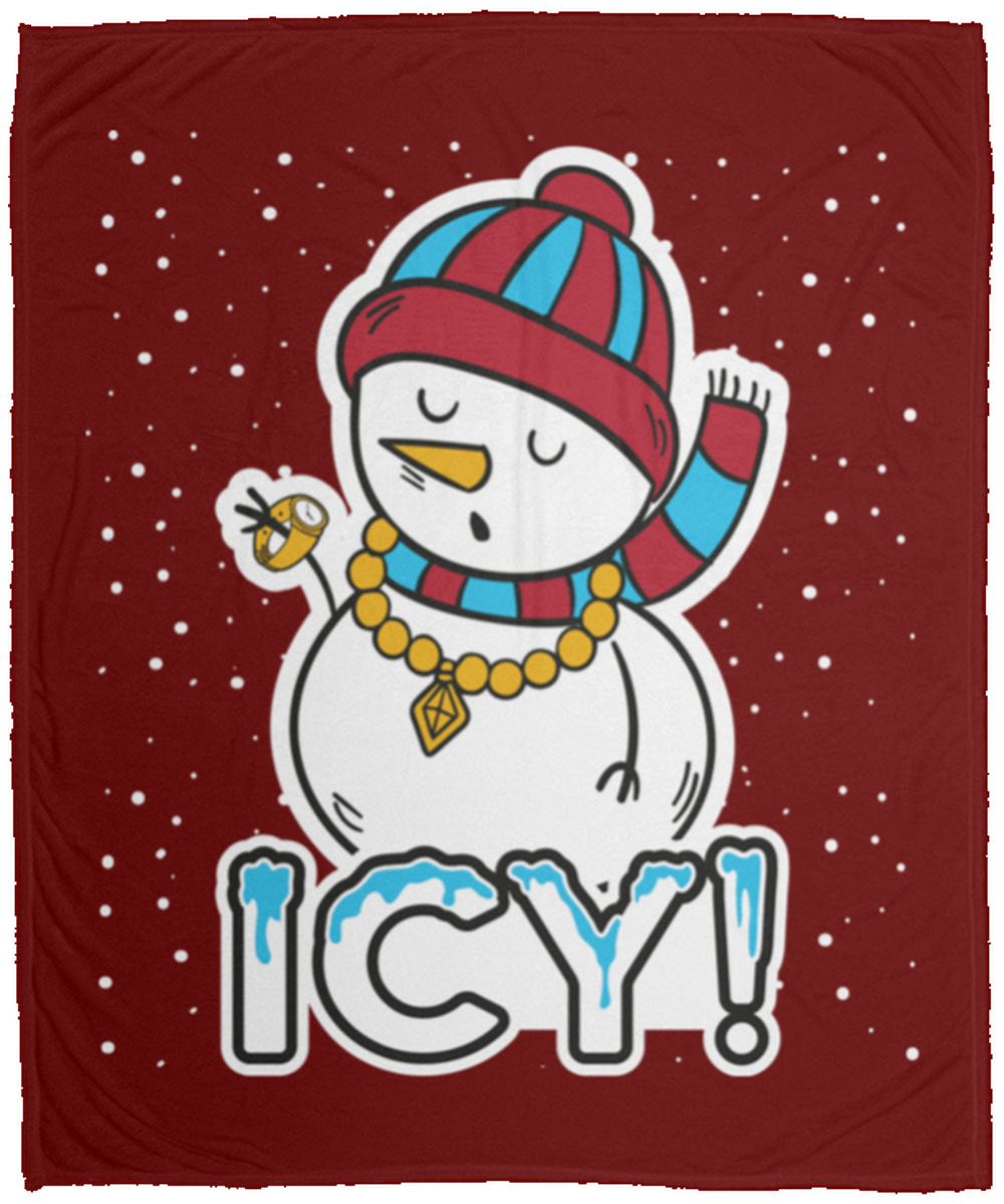 Icy! Bling Snowman Christmas Fleece Blanket - 50x60