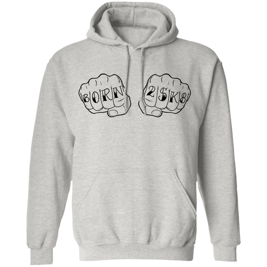 Born 2SK8 To Skateboard Knuckles Pullover Hoodie