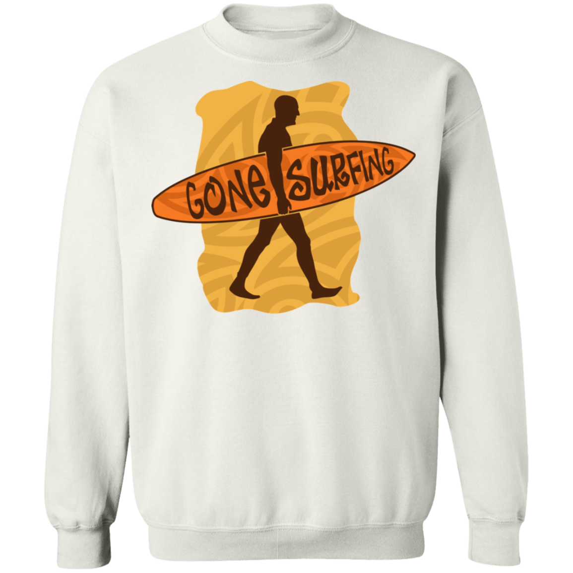 Gone Surfing Ocean Beach Crewneck Sweatshirt
