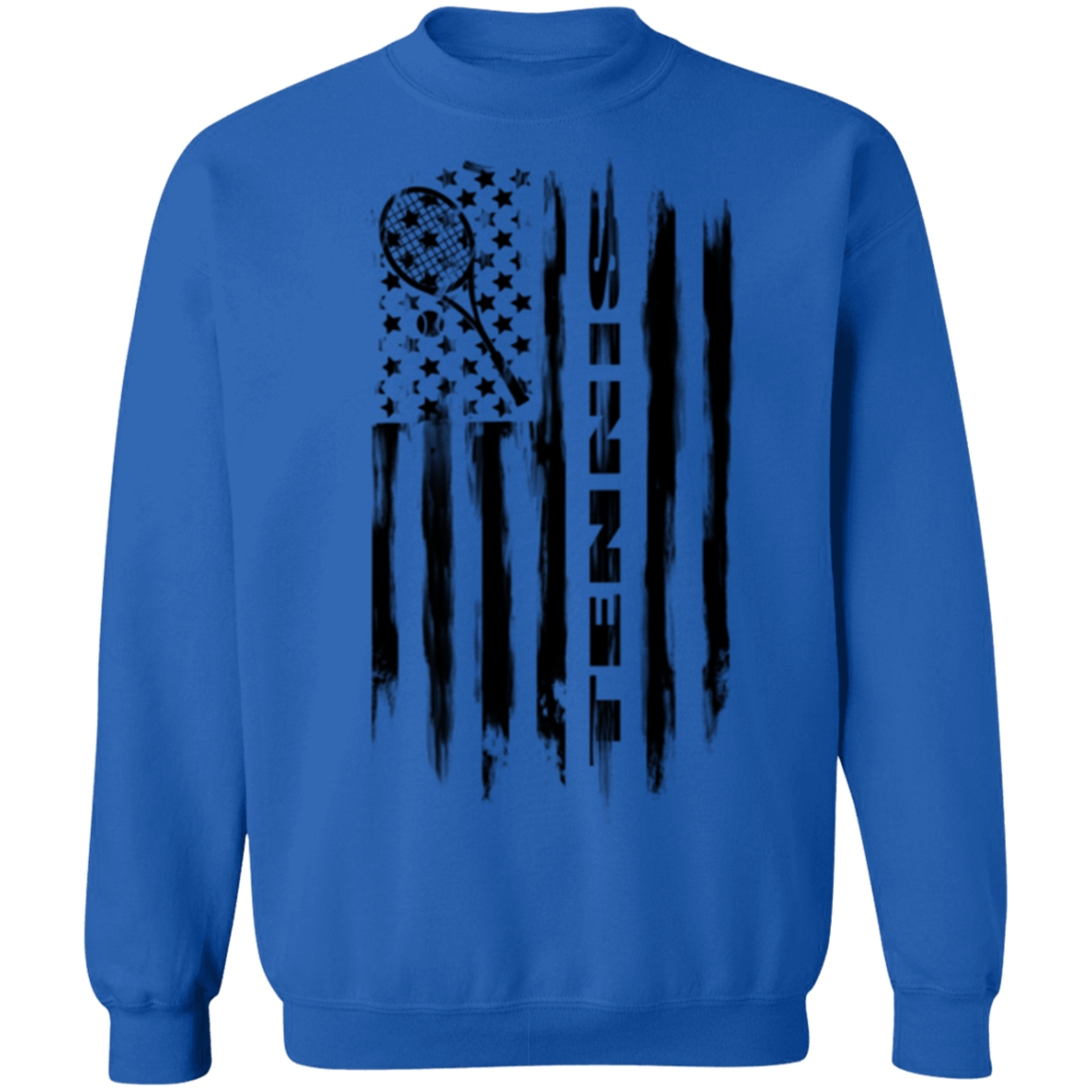 Tennis  American Flag Crewneck Sweatshirt