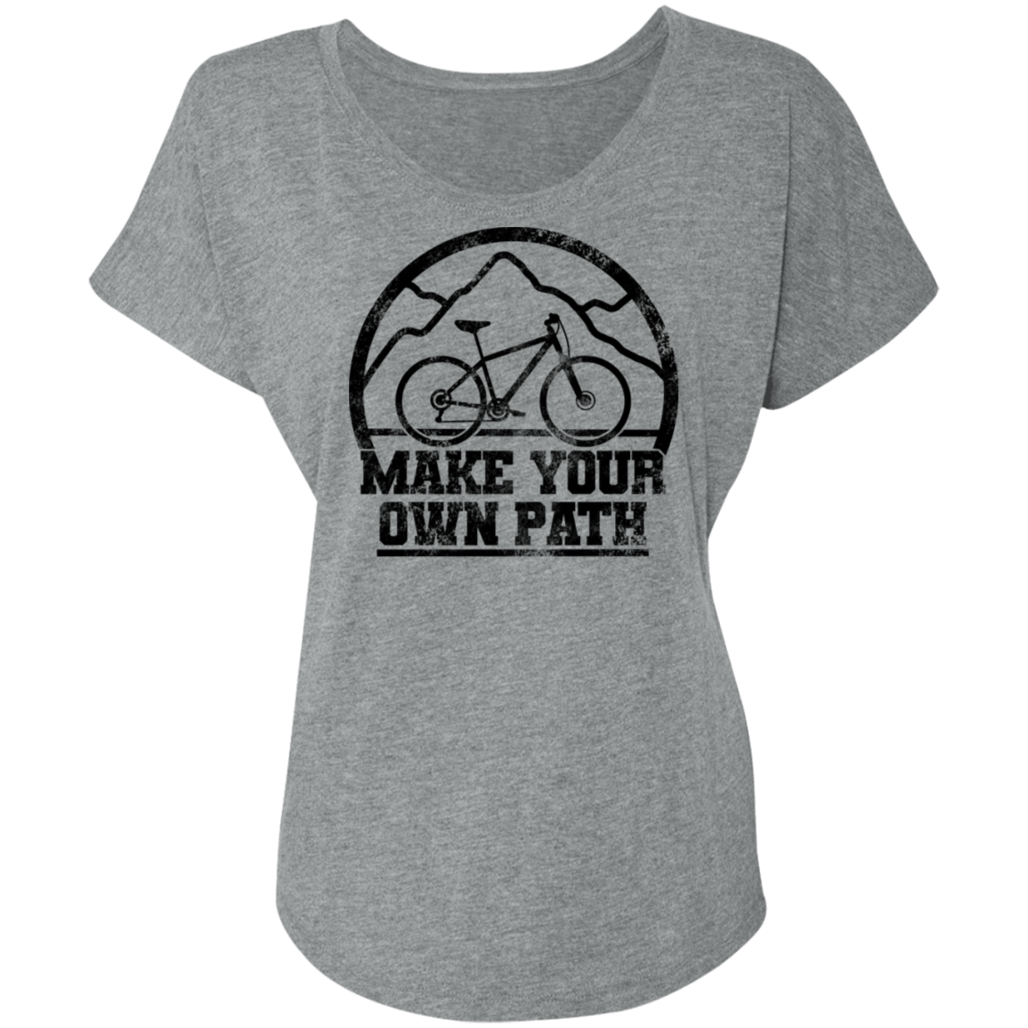 Make Your Own Path Mountain Biking Women's Dolman Sleeve