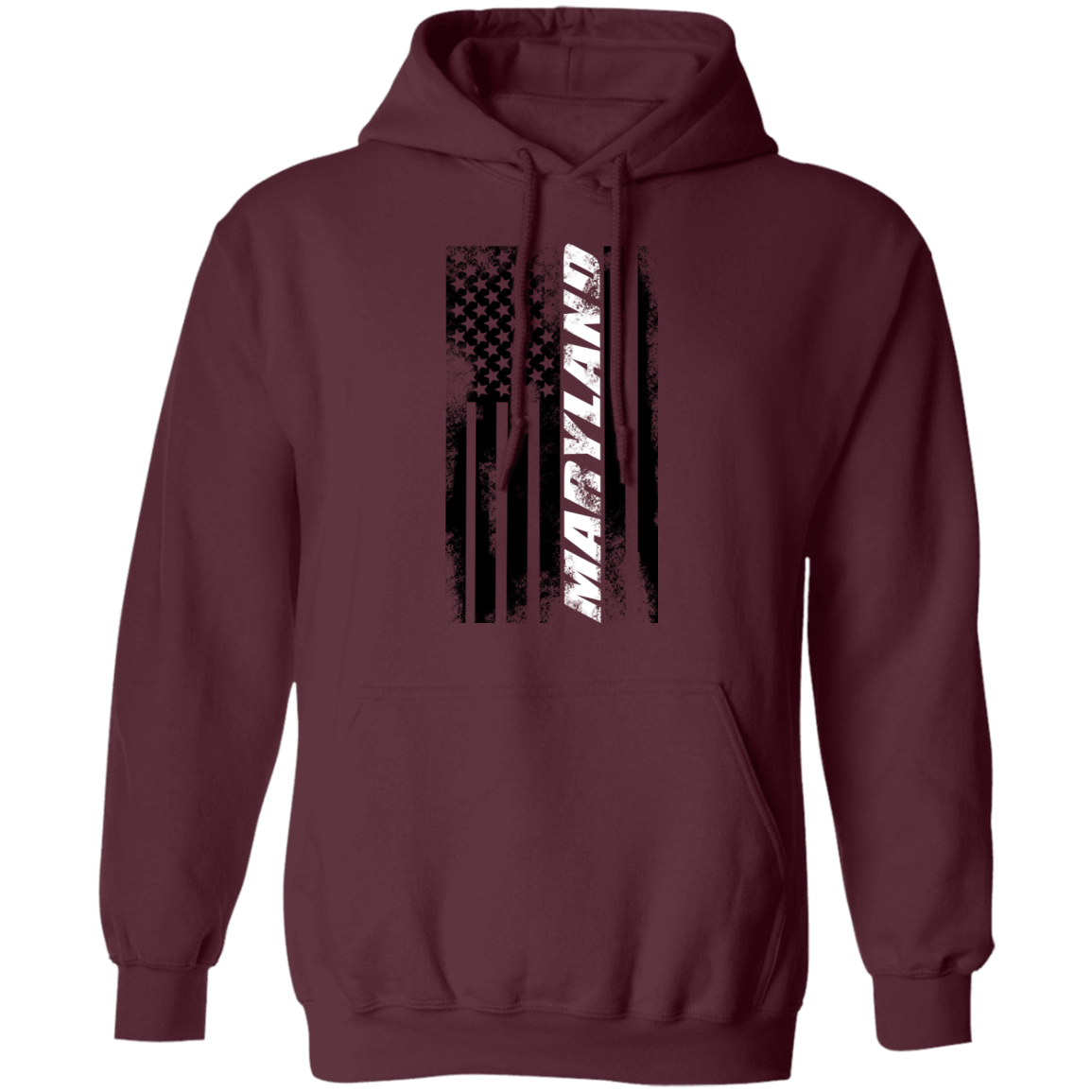 Maryland American Flag Pullover Hoodie