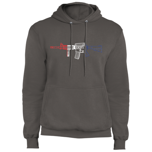 AR-15 Firearm Rifle Red White Blue Pullover Hoodie
