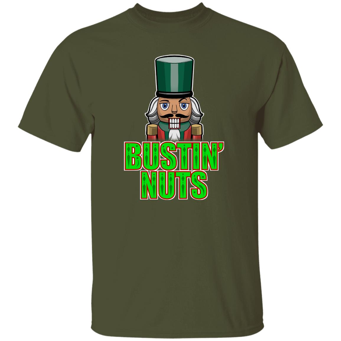 Bustin' Nuts Nutcracker Funny Christmas T-Shirt