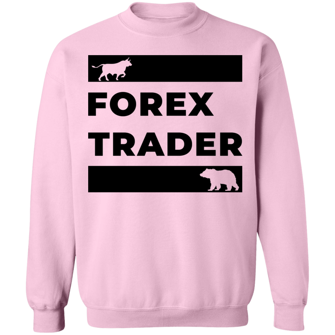 Forex Trader Bull Bear Technical Analysis Crewneck Sweatshirt